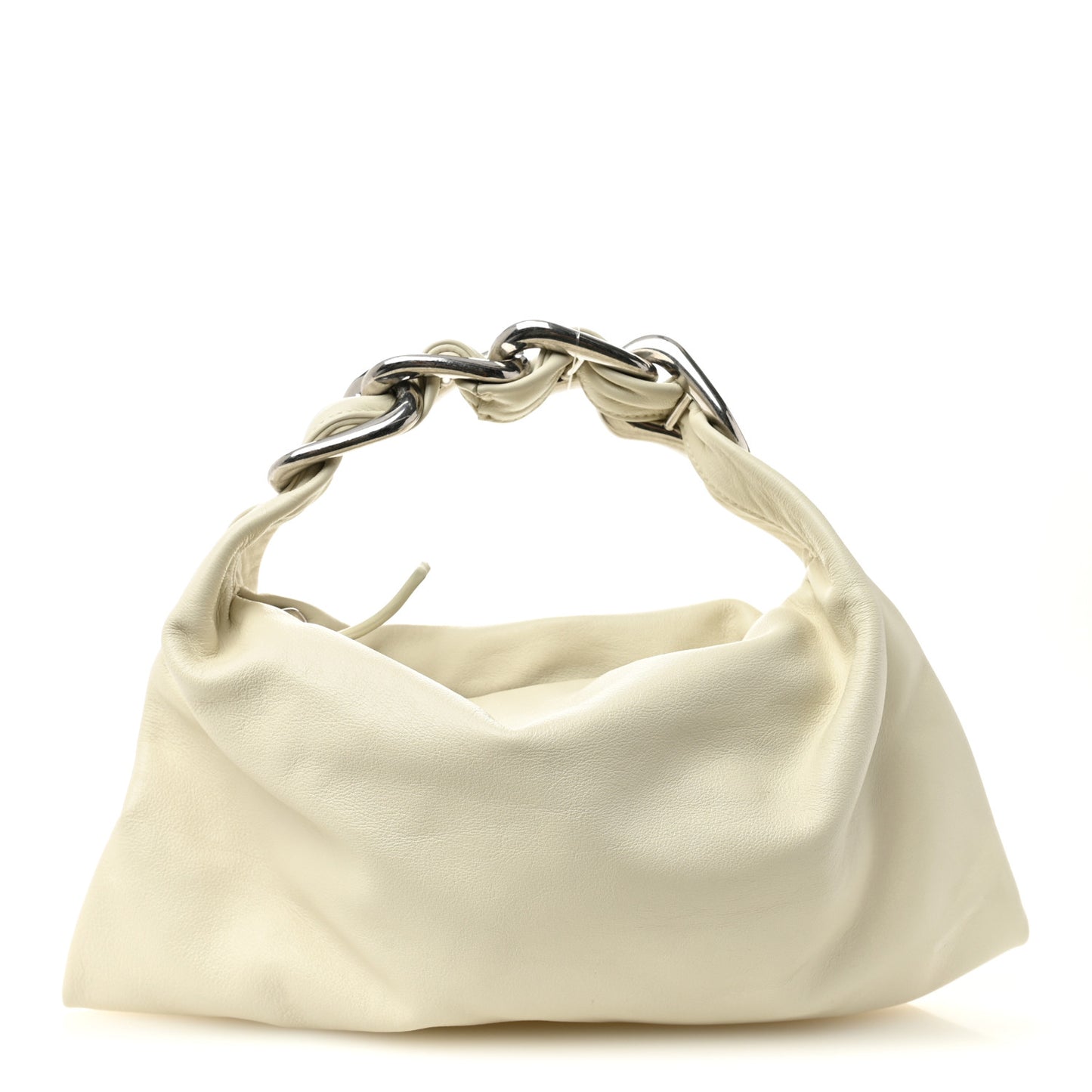 Calfskin Mini Swan Chain Shoulder Bag Almond