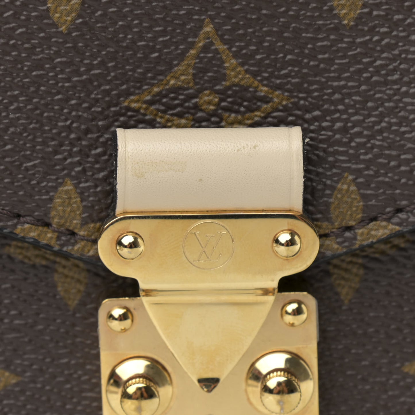 Monogram Braided Pochette Metis Creme Beige