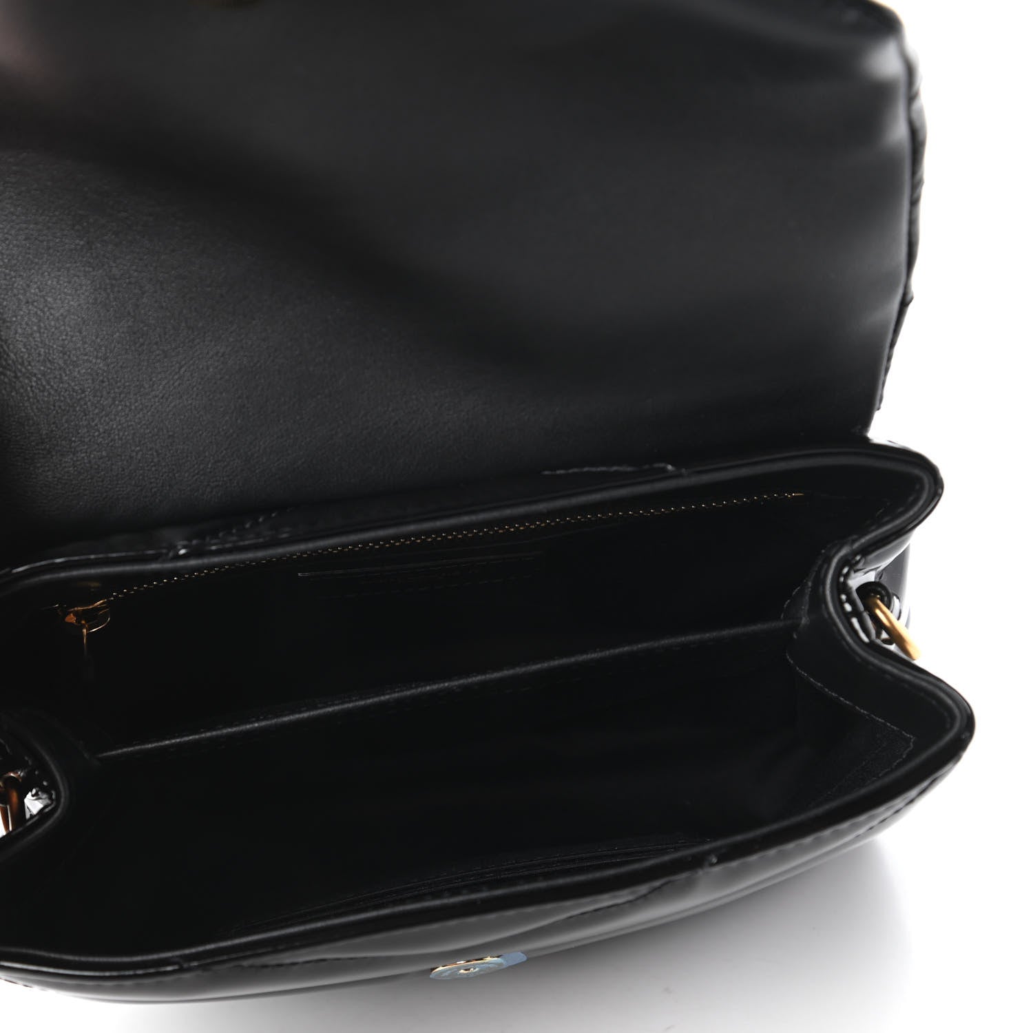 Saint Laurent Patent Y Quilted Monogram Toy Loulou Crossbody Bag Black 5 of 11