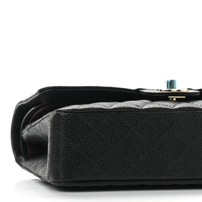 Chanel Caviar Quilted Medium Double Flap Black 8 of 10