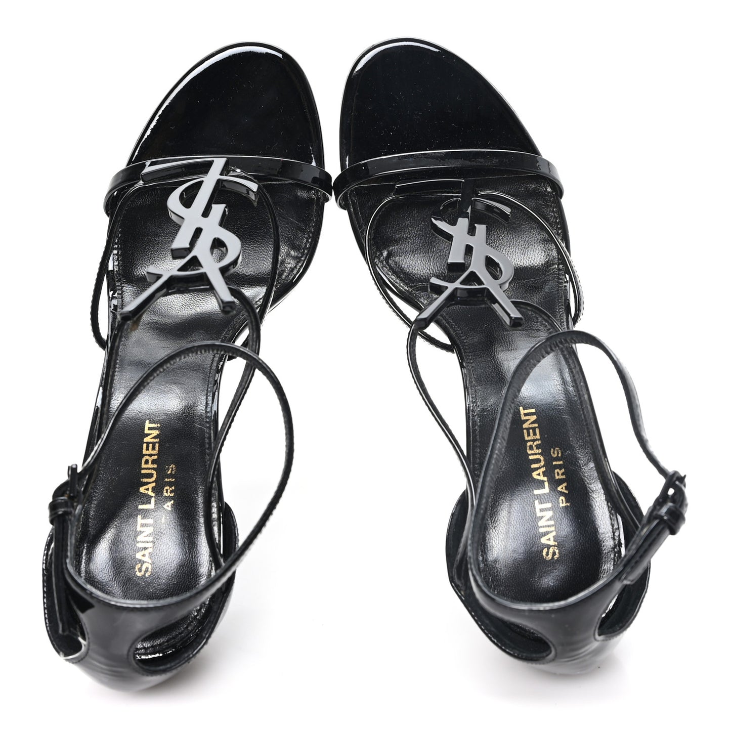 Patent Cassandra 100 Ankle Strap Sandals 38.5 Black