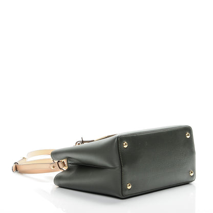 Fendi Vitello Dolce Bi-Color Petite 2Jours Tote Verde Prato Makeup 4 of 7