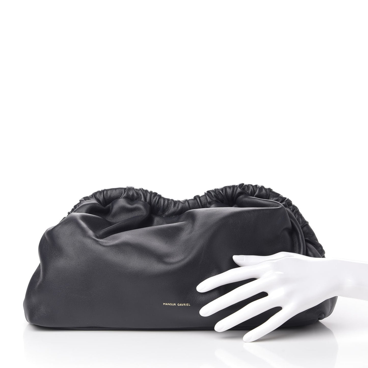 Lambskin Cloud Clutch Black
