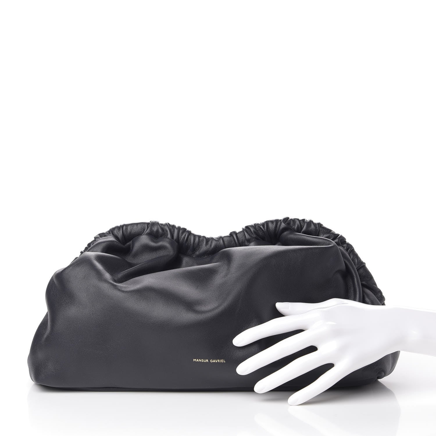 Mansur Gavriel Lambskin Cloud Clutch Black 2 of 9