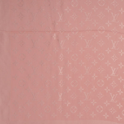 Louis Vuitton Wool Silk Monogram Shawl Rose Petale 4 of 5