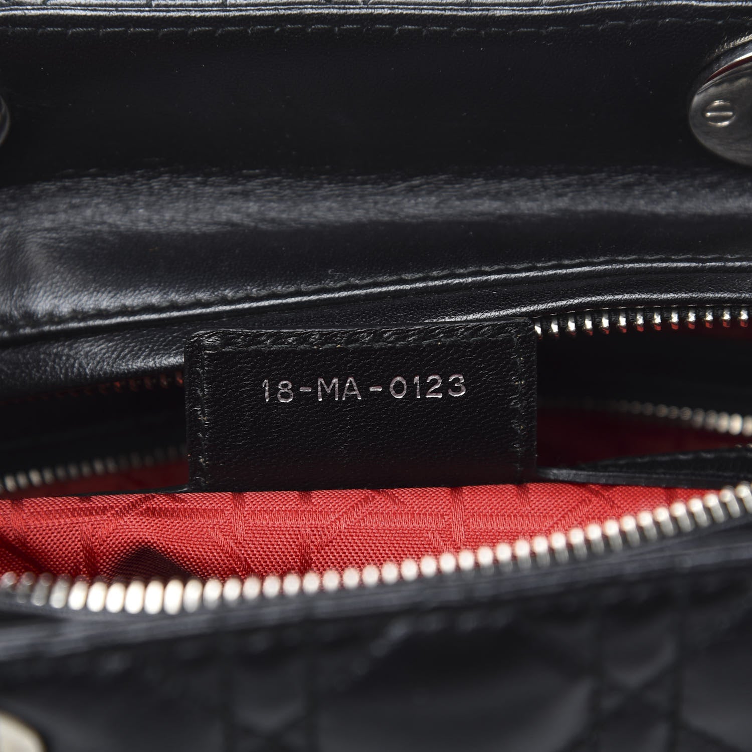 Christian Dior Lambskin Cannage Large Lady Dior Black 7 of 11