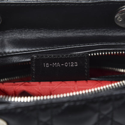Christian Dior Lambskin Cannage Large Lady Dior Black 7 of 11