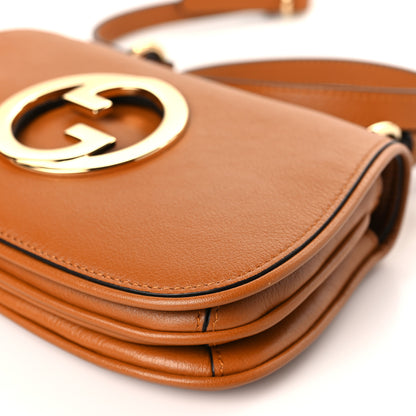 Gucci Roxy Calfskin Web Mini Blondie Shoulder Bag Cognac 8 of 8