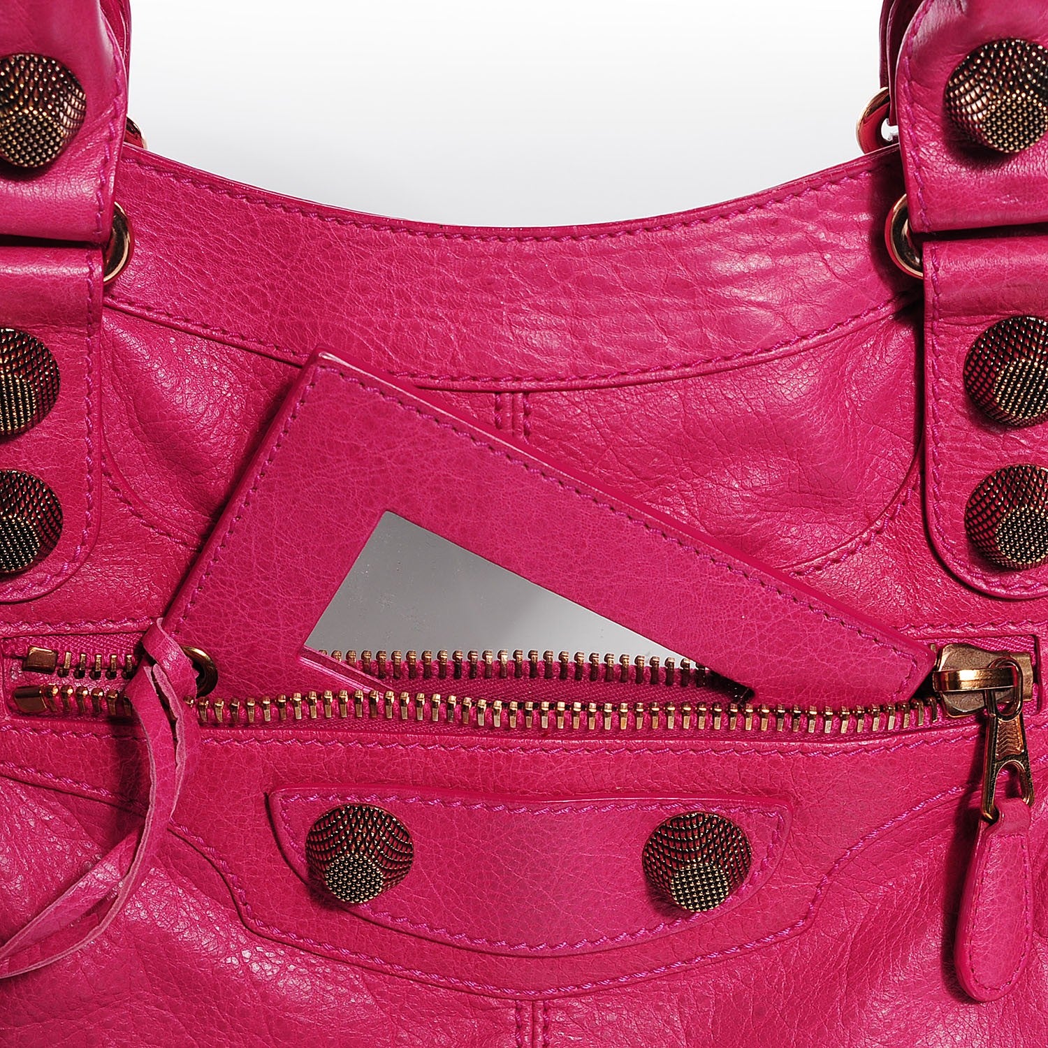 Balenciaga Agneau Giant 21 Rose Gold Hardware Part Time Cyclamen Fucsia 8 of 14