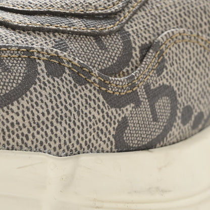 Gucci Maxi GG Supreme Monogram Gucci 100 Womens Rhyton Sneakers 40.5 Beige Ebony 11 of 15
