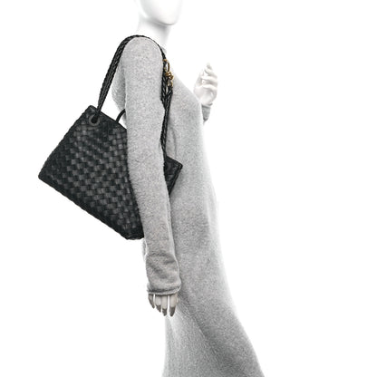 Bottega Veneta Nappa Intrecciato Medium Andiamo Shoulder Bag Black 2 of 9