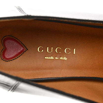 Gucci Calfskin Web Peyton Loafer Pumps 37.5 Black 7 of 8