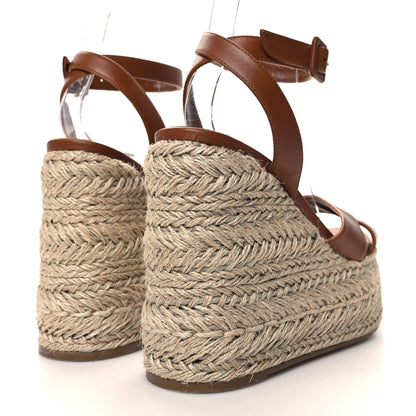 Christian Louboutin Goatskin Super Mariza 130 Espadrille Sandals 37 Black 4 of 8
