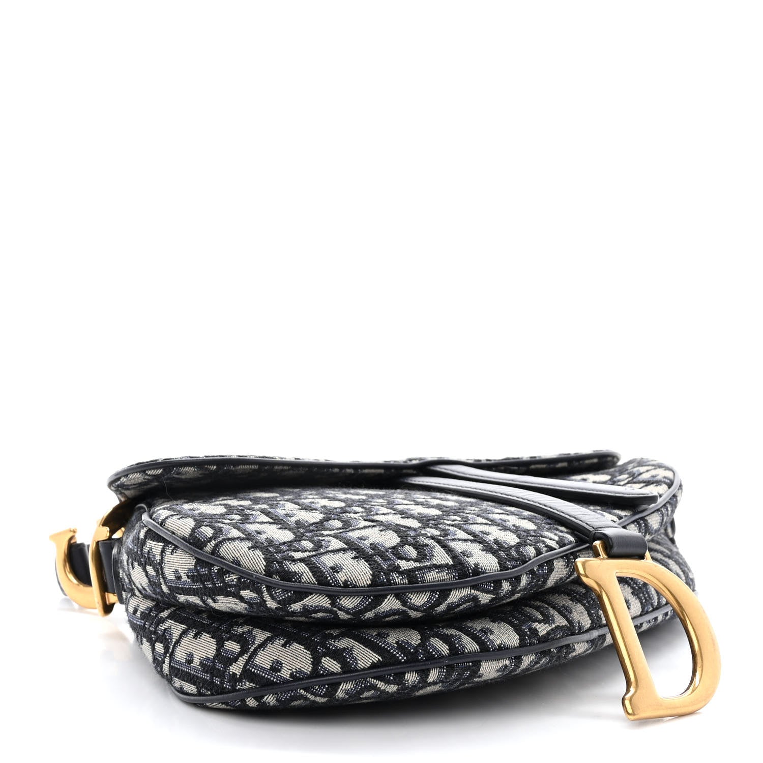 Christian Dior Oblique Saddle Bag Blue 4 of 11