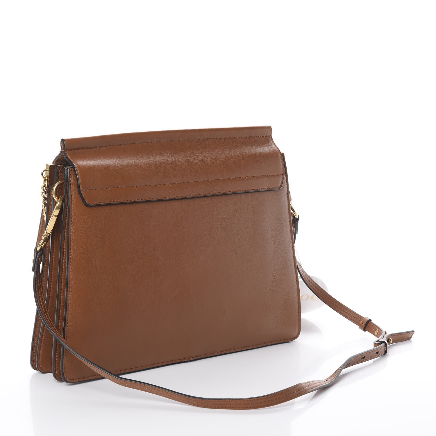 Chloe Calfskin Suede Studded Medium Faye Shoulder Bag Caramel 2 of 8