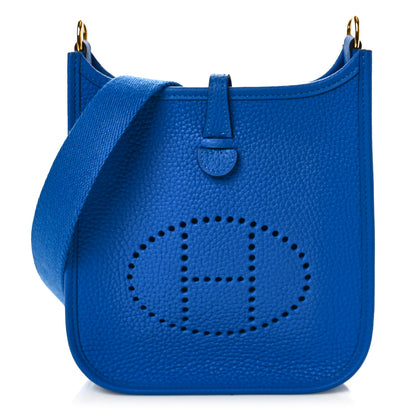 Hermes Taurillon Clemence Evelyne TPM Bleu Royal 1 of 8