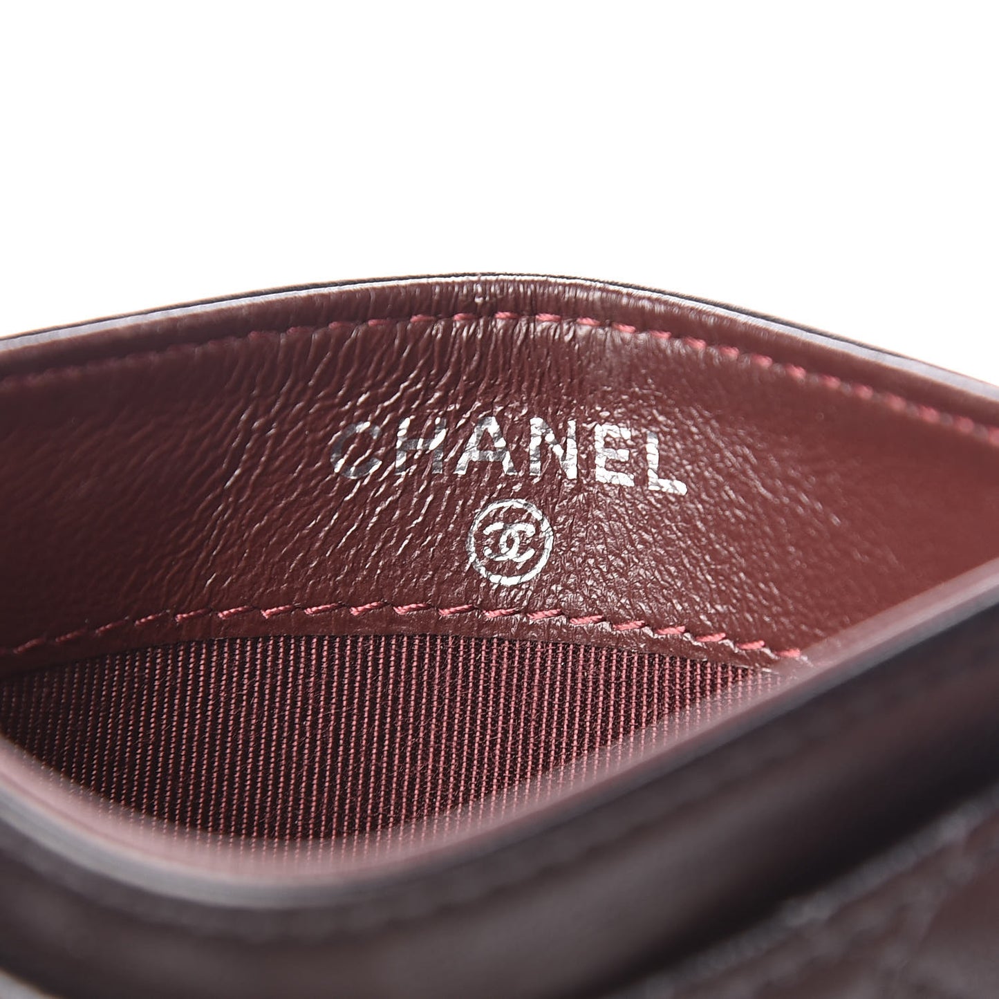 Lambskin Quilted Card Holder Black