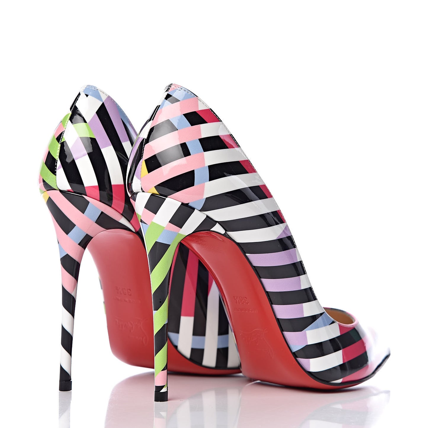 Patent Cinestripes Pigalle Follies 100 Pumps 38.5 Multi