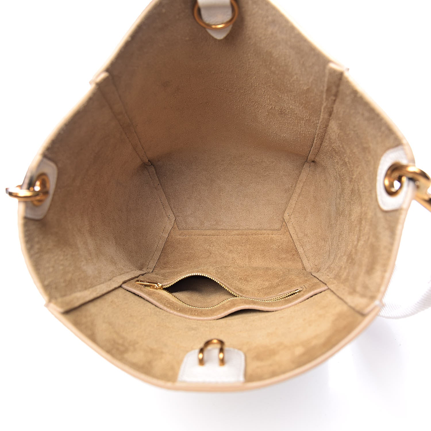 Celine Soft Grained Calfskin Small Sangle Bucket Bag White 5 of 11