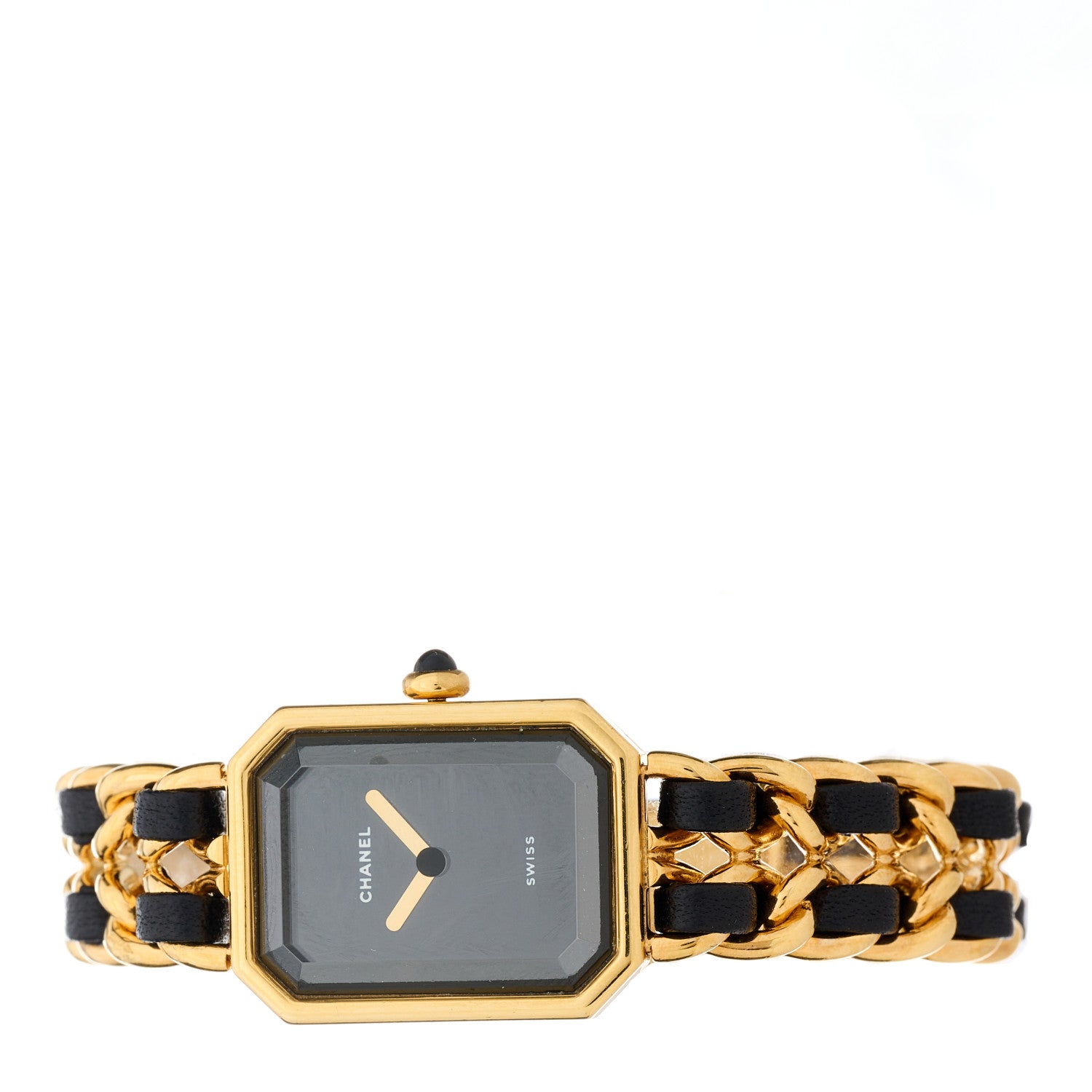 Chanel Stainless Steel Lambskin 20mm Chain Premiere Quartz Watch Gold M 2 of 4