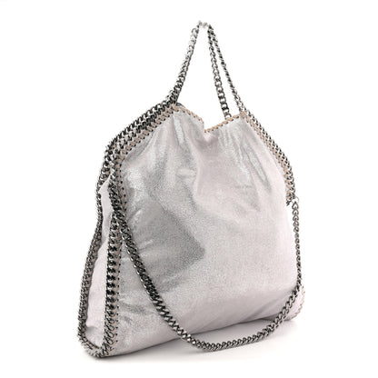 Stella McCartney Metallic Shaggy Deer Small Falabella Tote Silver 2 of 9