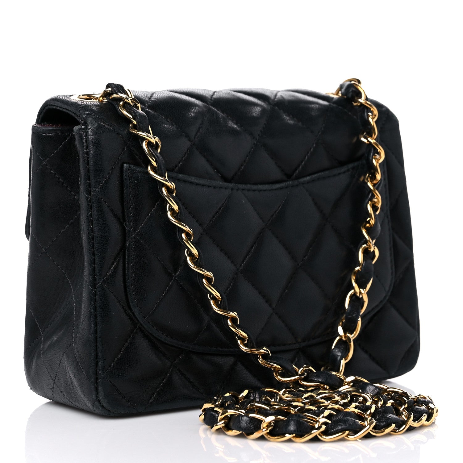 Chanel Lambskin Quilted Mini Square Flap Black 2 of 18