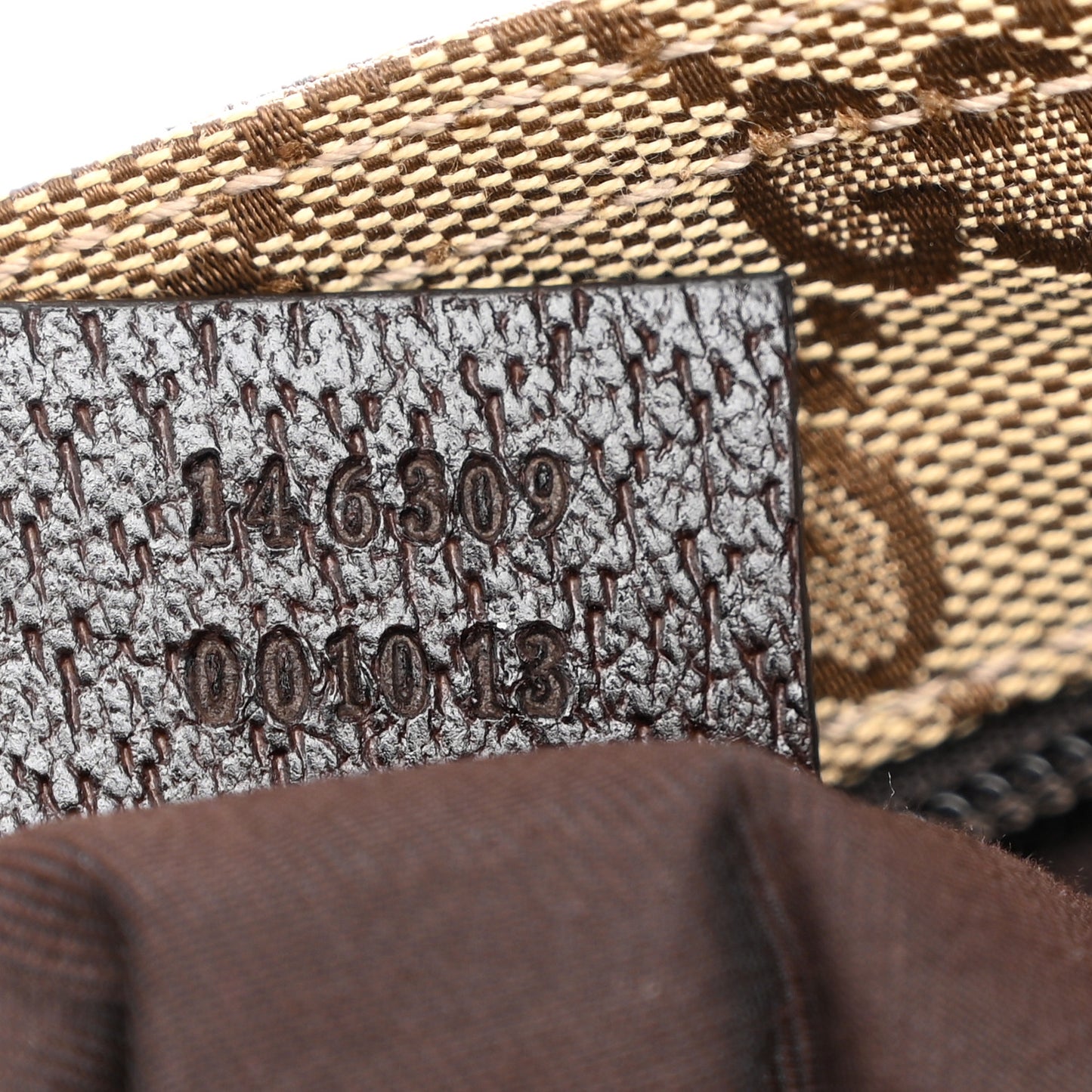 Monogram Web Small Flat Messenger Bag Brown