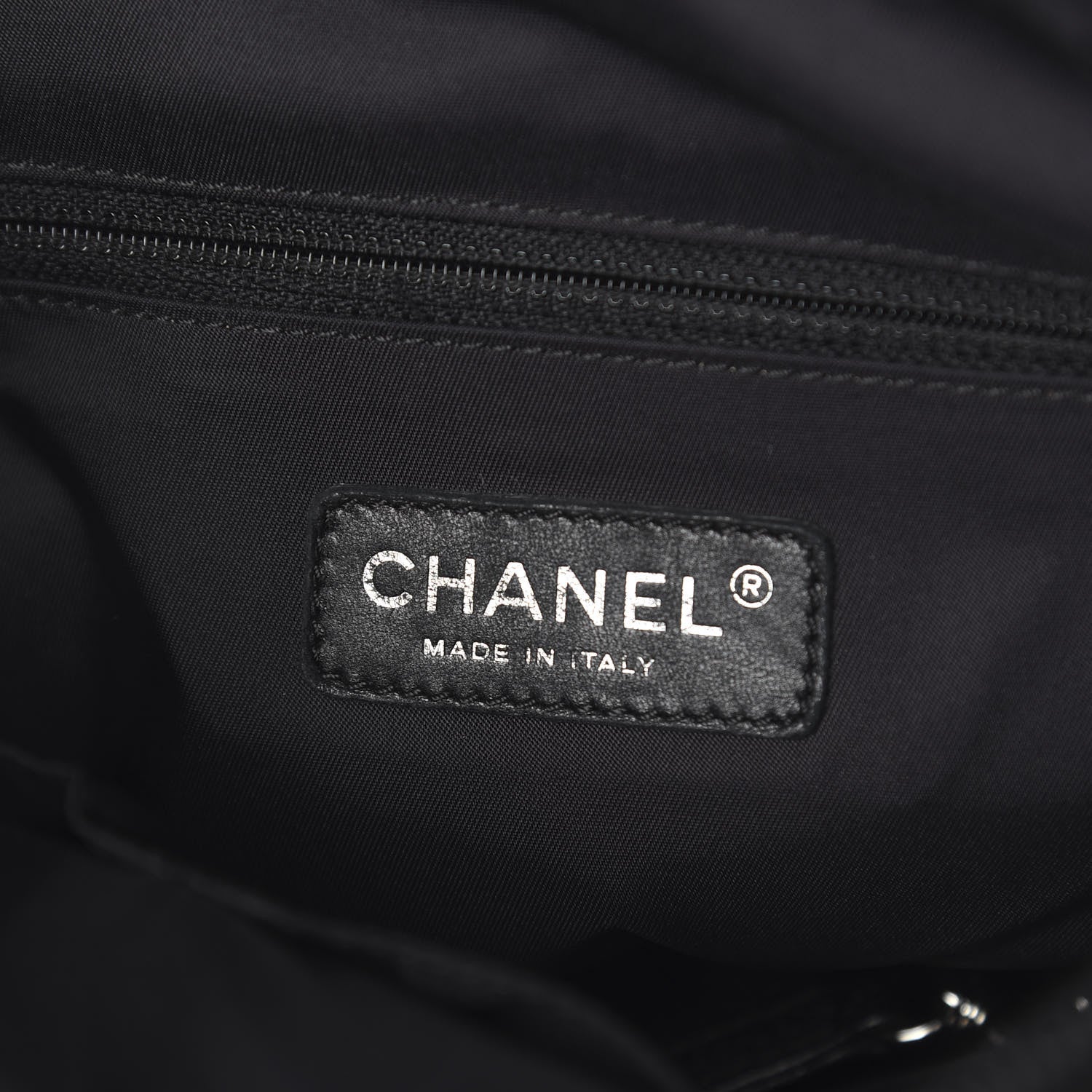 Chanel Coated Canvas Quilted Small Paris Biarritz Tote Black 5 of 9