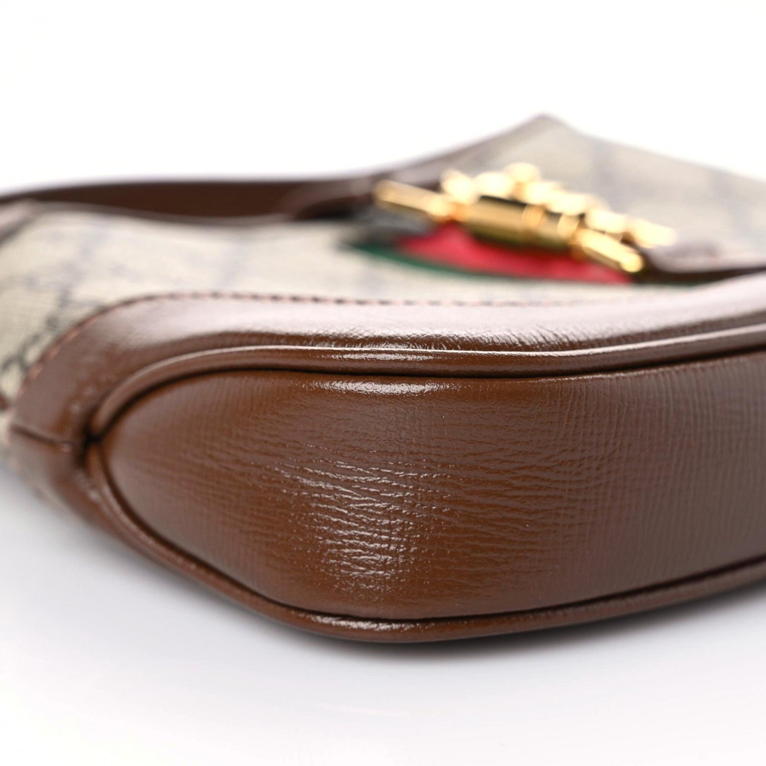 Gucci GG Supreme Monogram Azalea Calfskin Web Mini Jackie 1961 Hobo Beige Ebony Brown Sugar 8 of 11