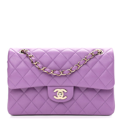 Chanel Caviar Quilted Small Double Flap Purple 1 of 11