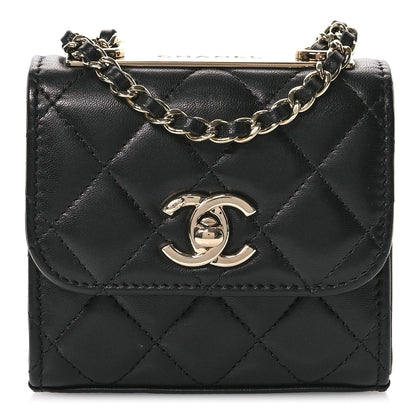 Chanel Lambskin Quilted Mini Trendy CC Clutch With Chain Black 1 of 11