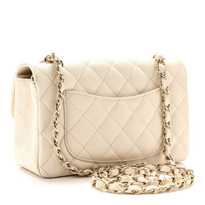 Chanel Caviar Quilted Mini Rectangular Flap White 3 of 11
