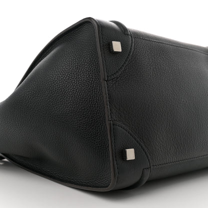 Celine Drummed Calfskin Mini Luggage Black 8 of 10