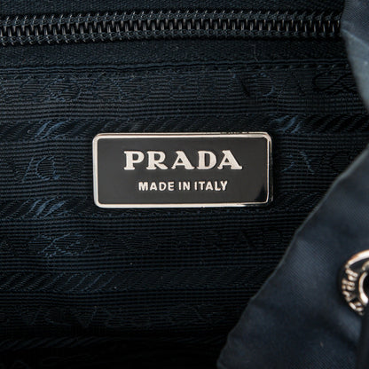 Prada Tessuto Nylon Medium Backpack Blue 6 of 6