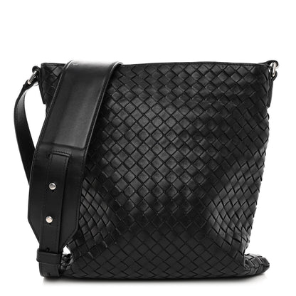 Bottega Veneta Nappa Intrecciato VN Crossbody Messenger Bag Black 1 of 10