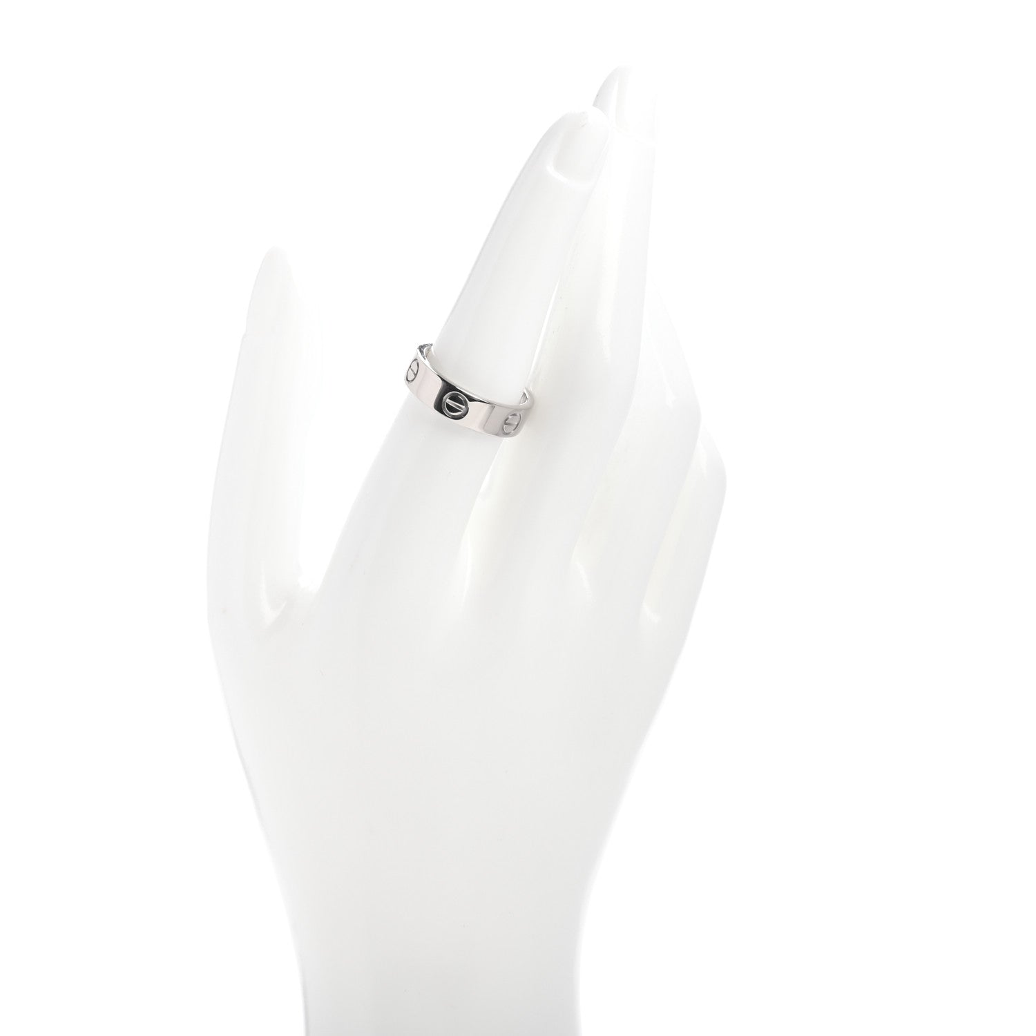 Cartier 18K White Gold 5.5mm LOVE Ring 56 7.5 2 of 4
