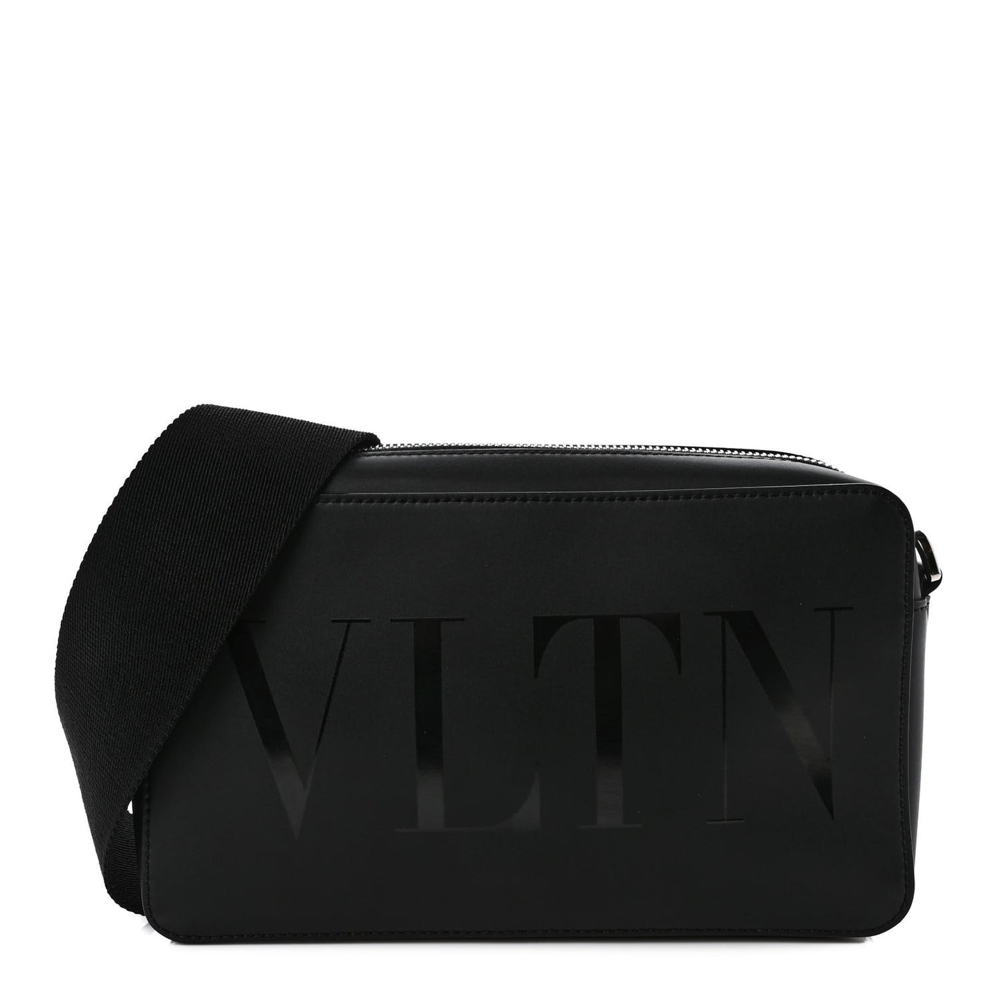 Calfskin VLTN Print Crossbody Bag Black