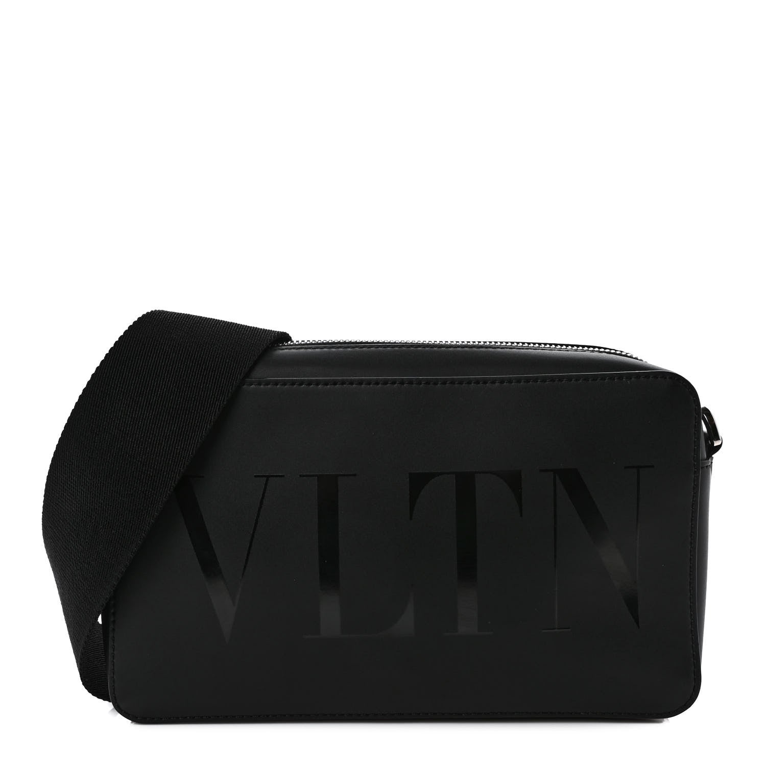 Valentino Garavani Calfskin VLTN Print Crossbody Bag Black 1 of 8