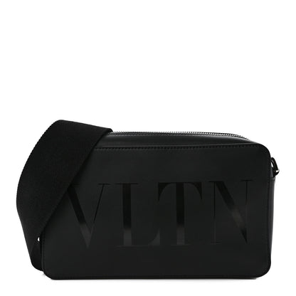 Valentino Garavani Calfskin VLTN Print Crossbody Bag Black 1 of 8
