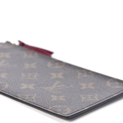 Louis Vuitton Monogram Felicie Chain Wallet Zippered Insert Fuchsia 6 of 7