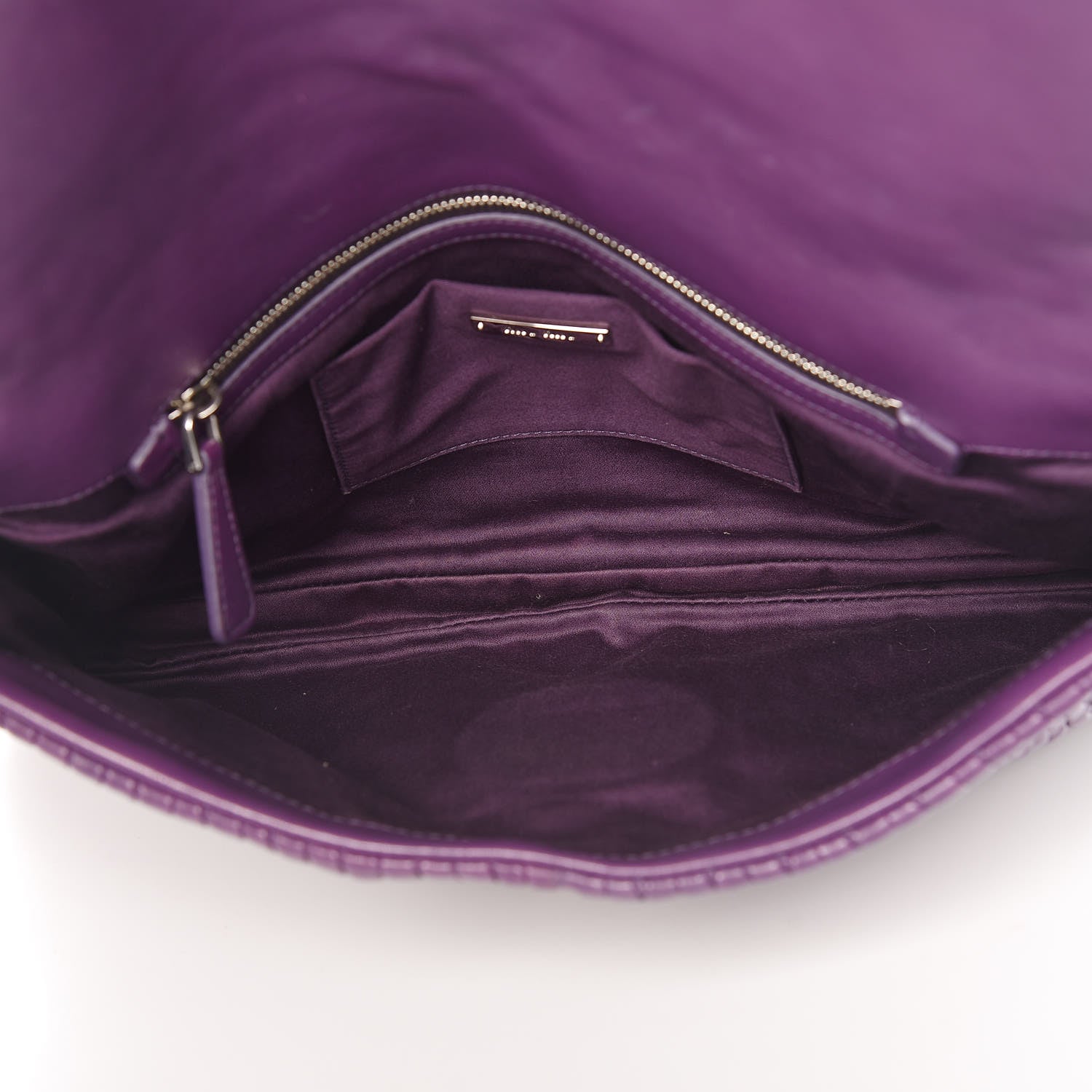 Miu Miu Nappa Matelasse Crystal Flap Clutch Viola 5 of 10