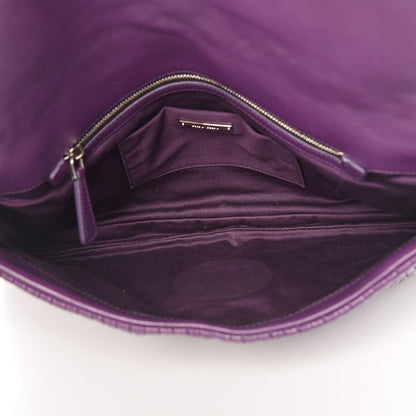 Miu Miu Nappa Matelasse Crystal Flap Clutch Viola 5 of 10