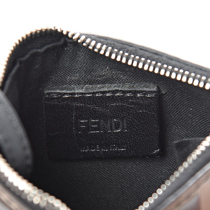 Fendi Vitello Century Bi-Color FF 1974 Embossed Coin Purse Maya Black 5 of 9
