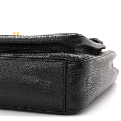 Chanel Caviar Flap Shoulder Bag Black 10 of 10