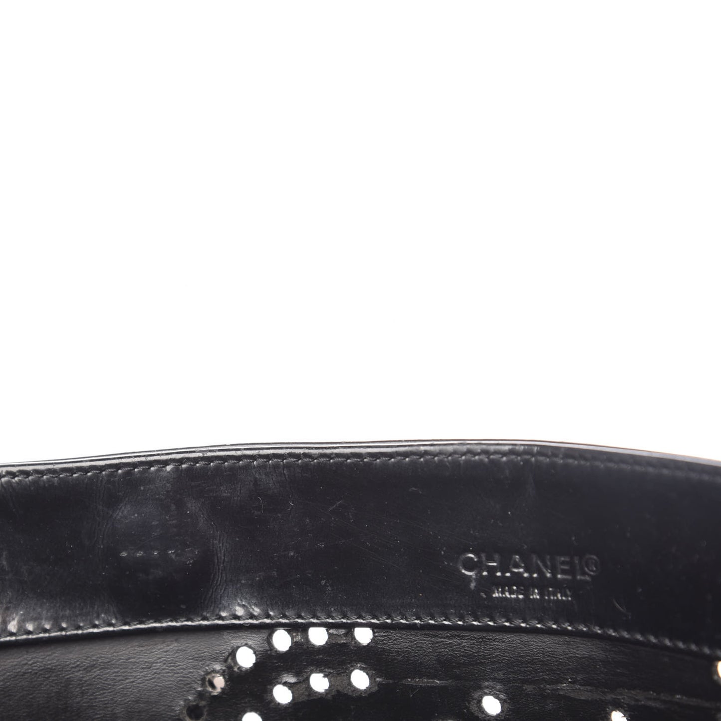 Patent Perforated CC Tote Black