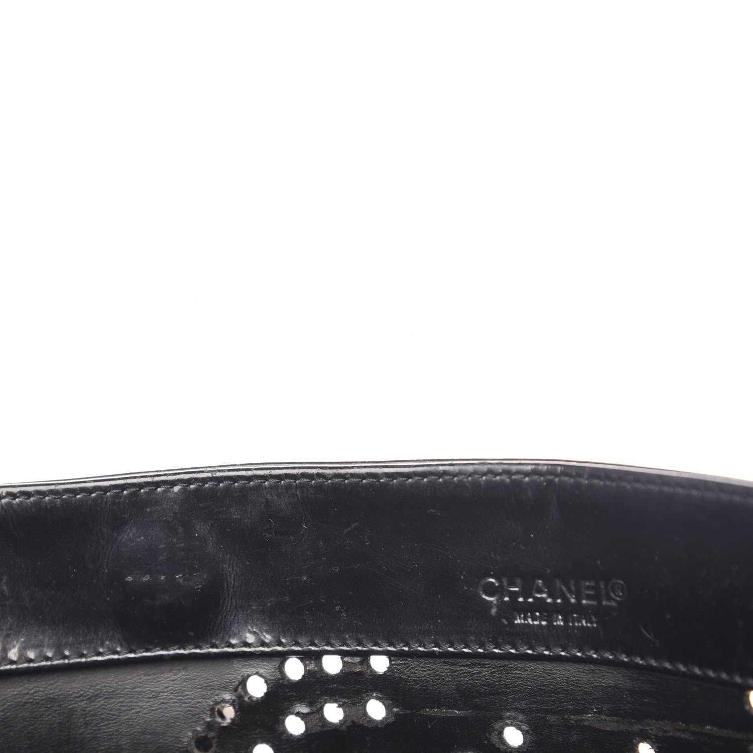 Chanel Patent Perforated CC Tote Black 8 of 13