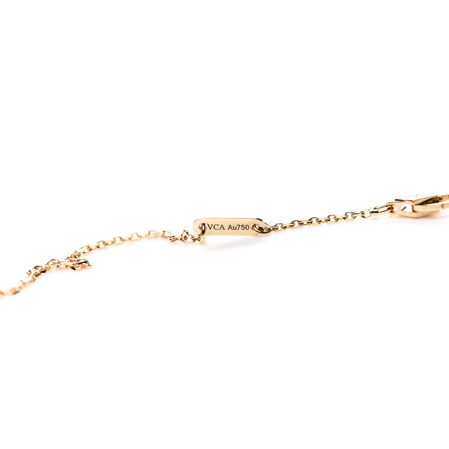 Van Cleef & Arpels 18K Yellow Gold Mother of Pearl Sweet Alhambra Pendant Necklace 4 of 6