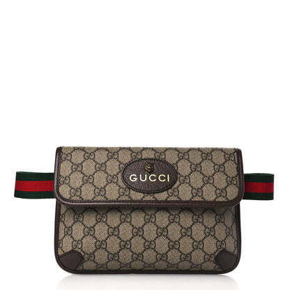 Gucci GG Supreme Monogram Neo Vintage Web Belt Bag Brown 1 of 9