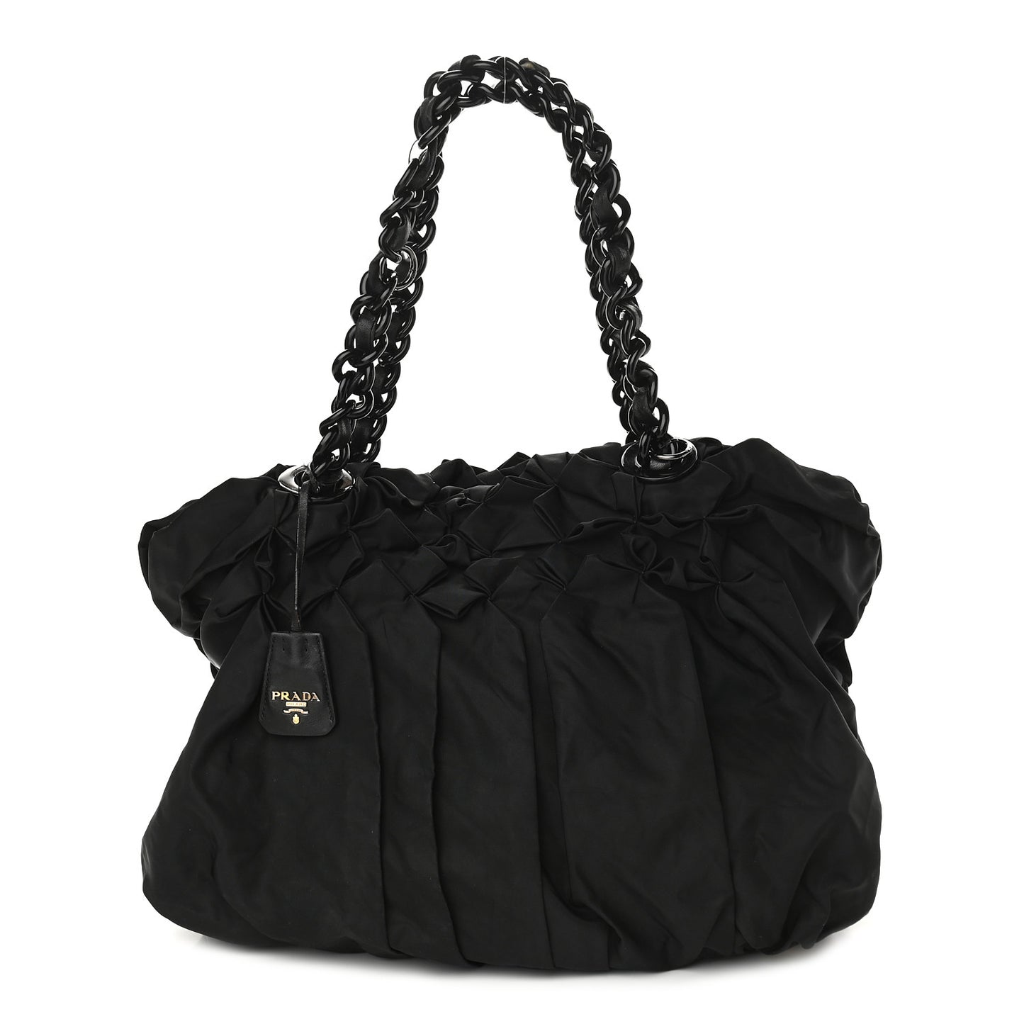 Tessuto Nylon Origami Pleated Tote Black