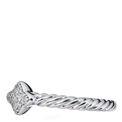 David Yurman Sterling Silver Diamond Quatrefoil Ring 52 6 3 of 6